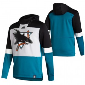 Herren San Jose Sharks Blank 2020-2021 Reverse Retro Pullover Hooded Sweatshirt